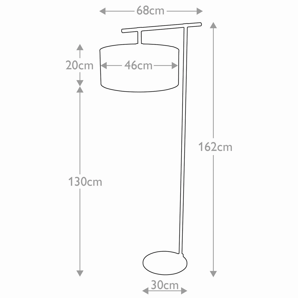 Balance 1 Light Black Floor Lamp