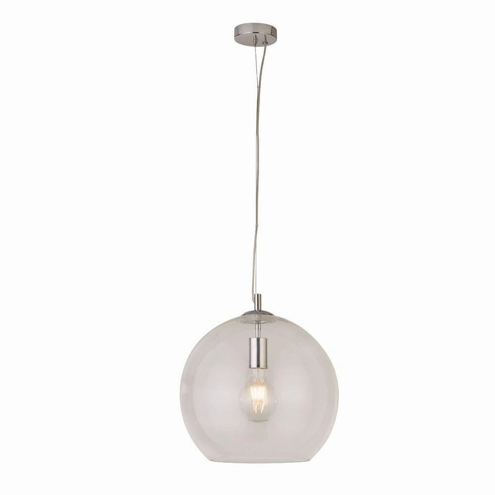 Balls 1 Light Round Clear Glass 35cm Ceiling Pendant sleek LED ceiling lamp