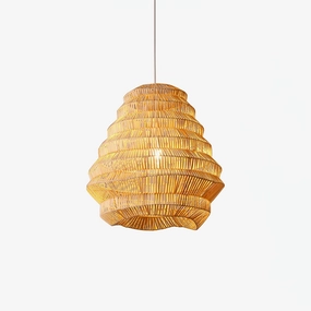 Bamboo Spiral Pendant Lamp surface mount ceiling lamp