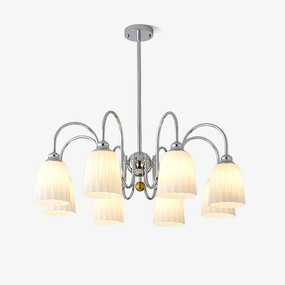 Bauhaus Pleated Chandelier minimalist reading light