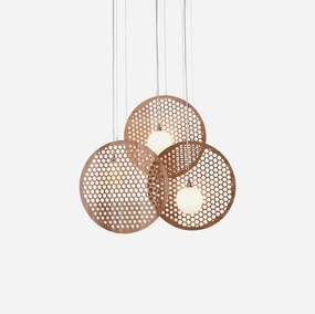 Bee Plate Chandelier minimalist reading light