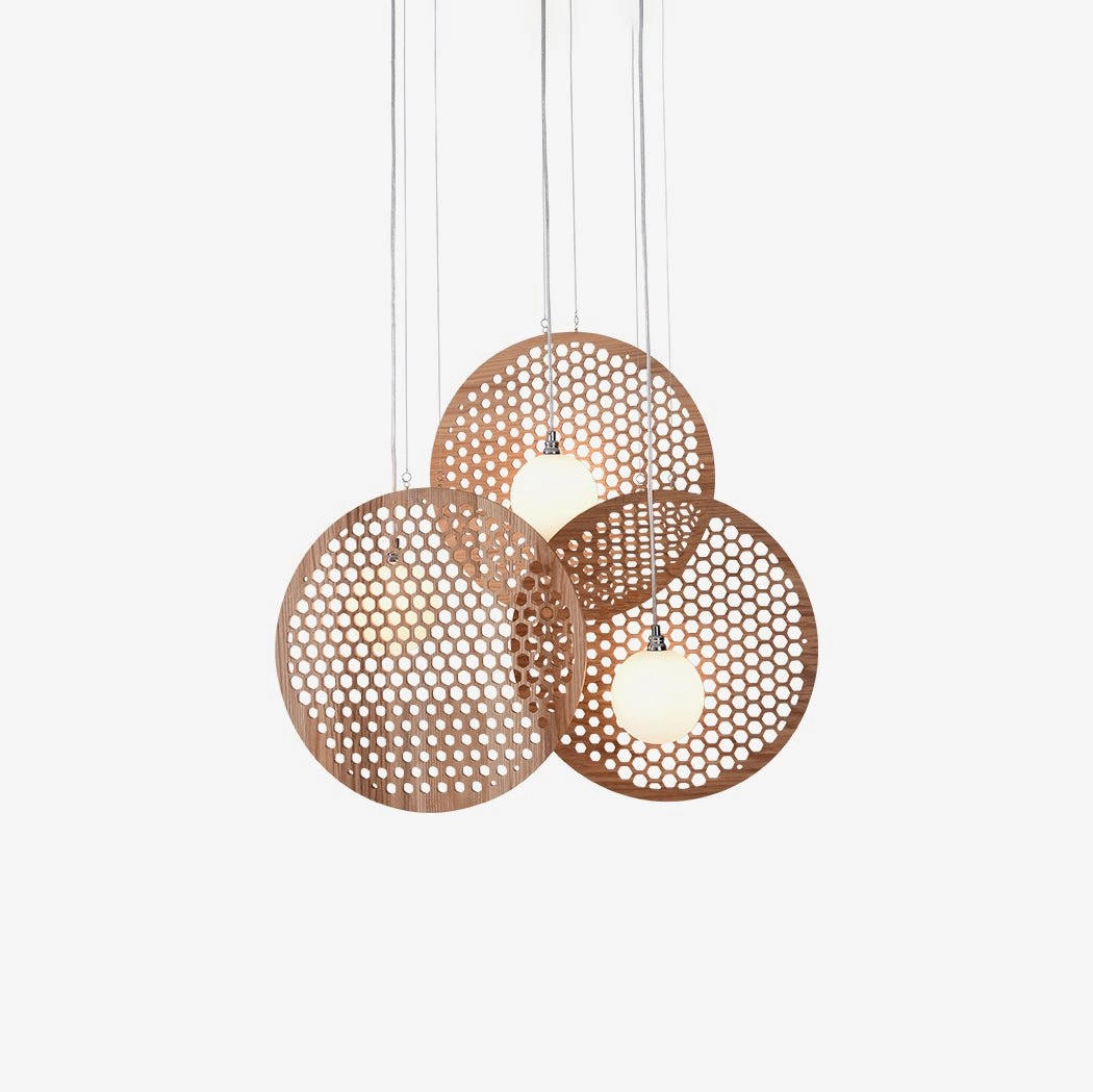 Bee Plate Chandelier minimalist reading light