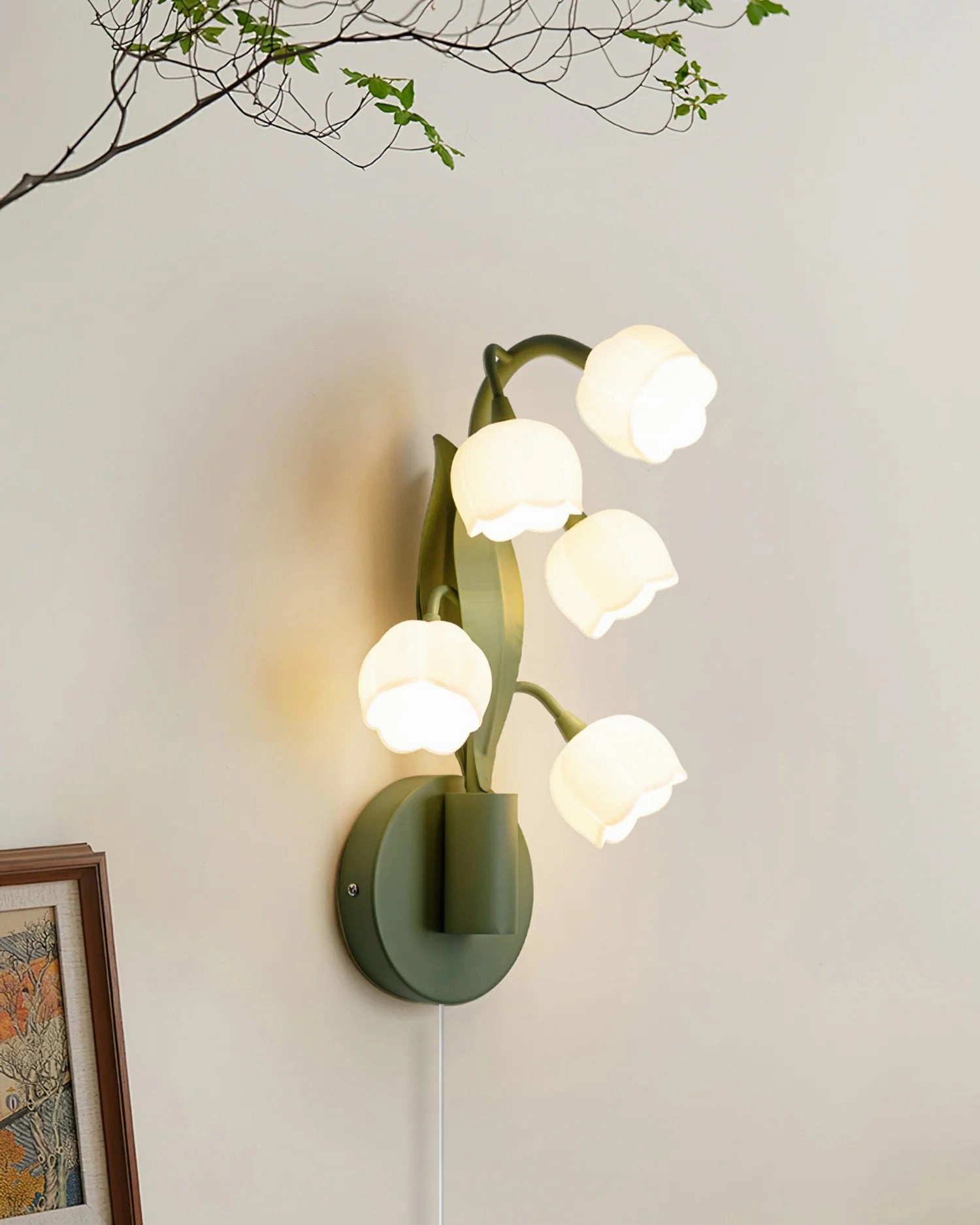 Bell Orchid Plug In Wall Lamp