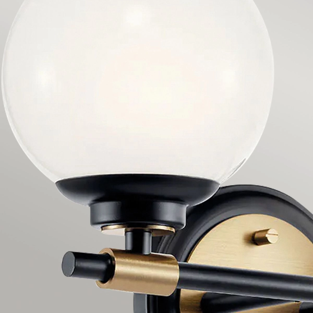Benno Black & Bronze Double Bathroom Wall Light