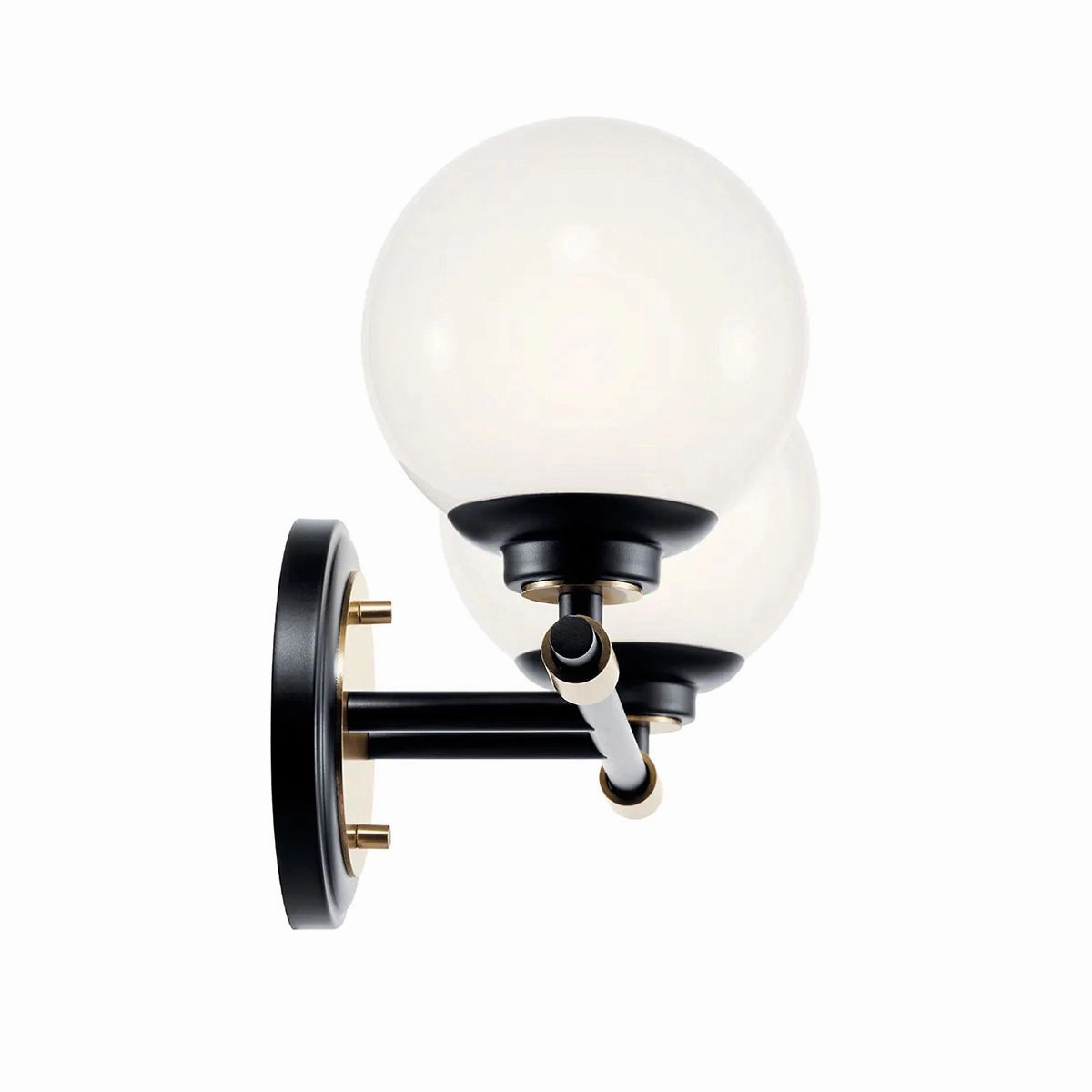 Benno Black & Bronze Double Bathroom Wall Light