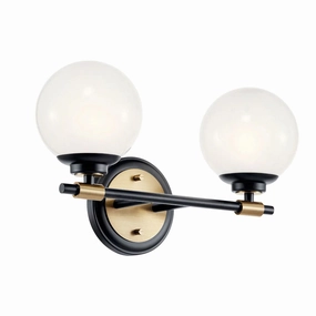 Benno Black & Bronze Double Bathroom Wall Light vintage desk lamp