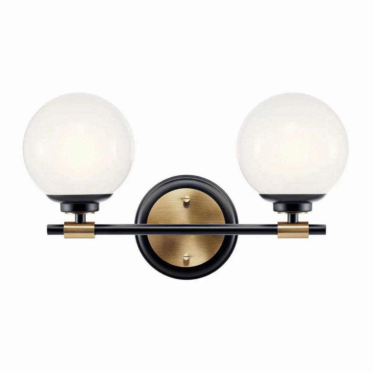 Benno Black & Bronze Double Bathroom Wall Light