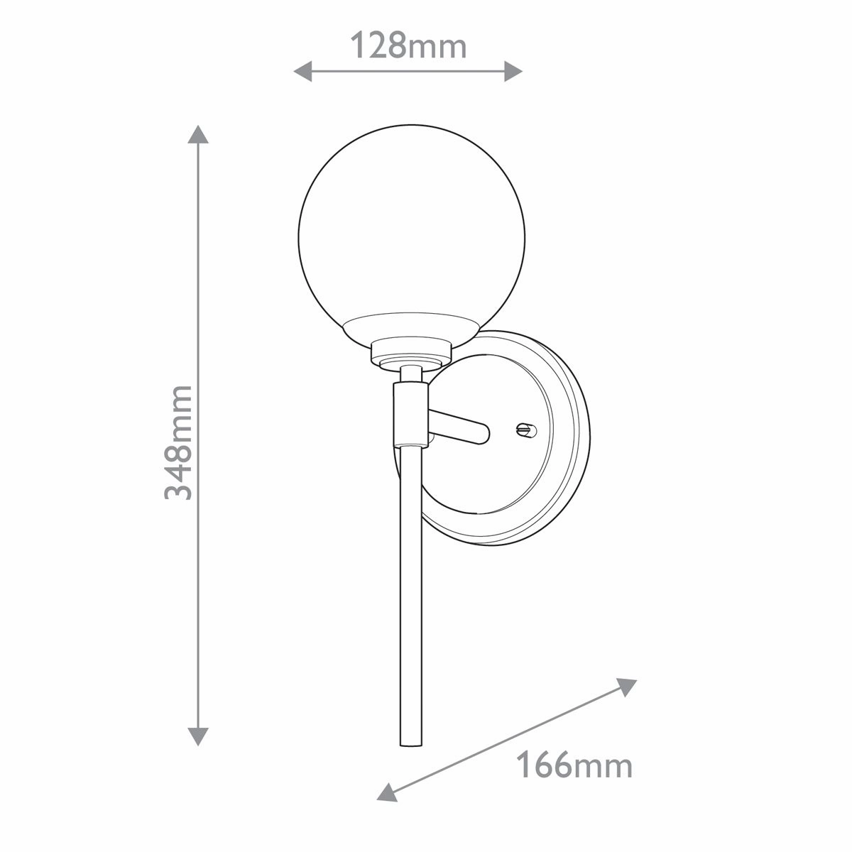 Benno Bronze Bathroom Wall Light