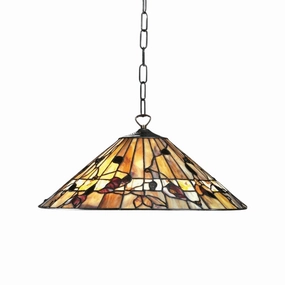 Bernwood Medium Tiffany Ceiling Light, single bulb fitting recessed ceiling spot lamp