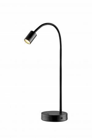 BIANCA BORDLAMPE MAT SORT indoor LED wall lamp
