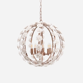 Bianca Floral Orb Chandelier minimalist reading light