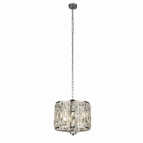 Bijou 3 Light Chrome Ceiling Pendant - Crystal Glass ambient ceiling fixture