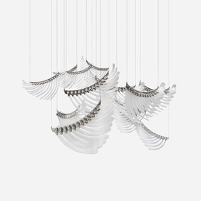 Bird Feather Wings Chandelier minimalist reading light