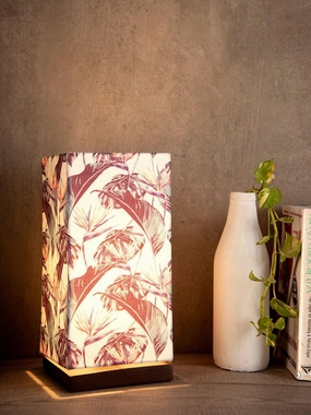 Birds Of Paradise Lamp with Wooden Base decorative ceiling fixture