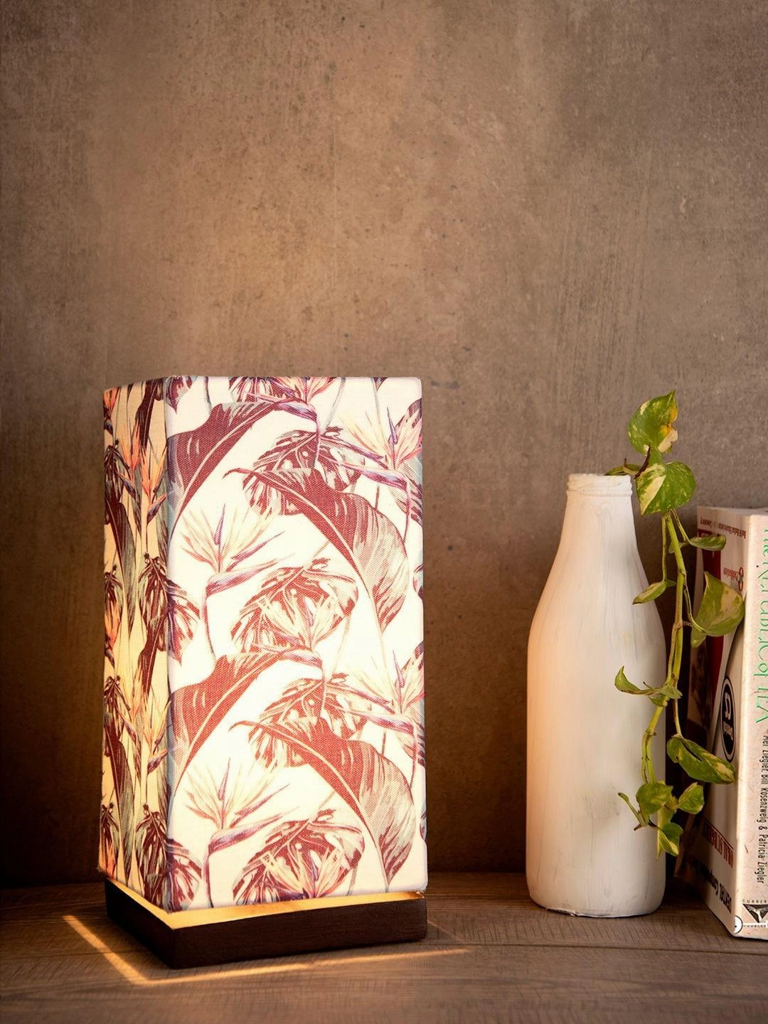 Birds Of Paradise Lamp with Wooden Base decorative ceiling fixture