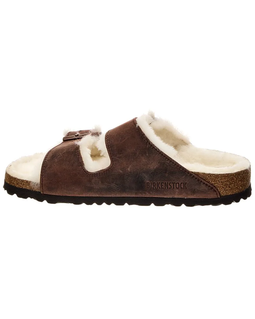 Birkenstock Arizona Narrow Leather & Shearling Sandal