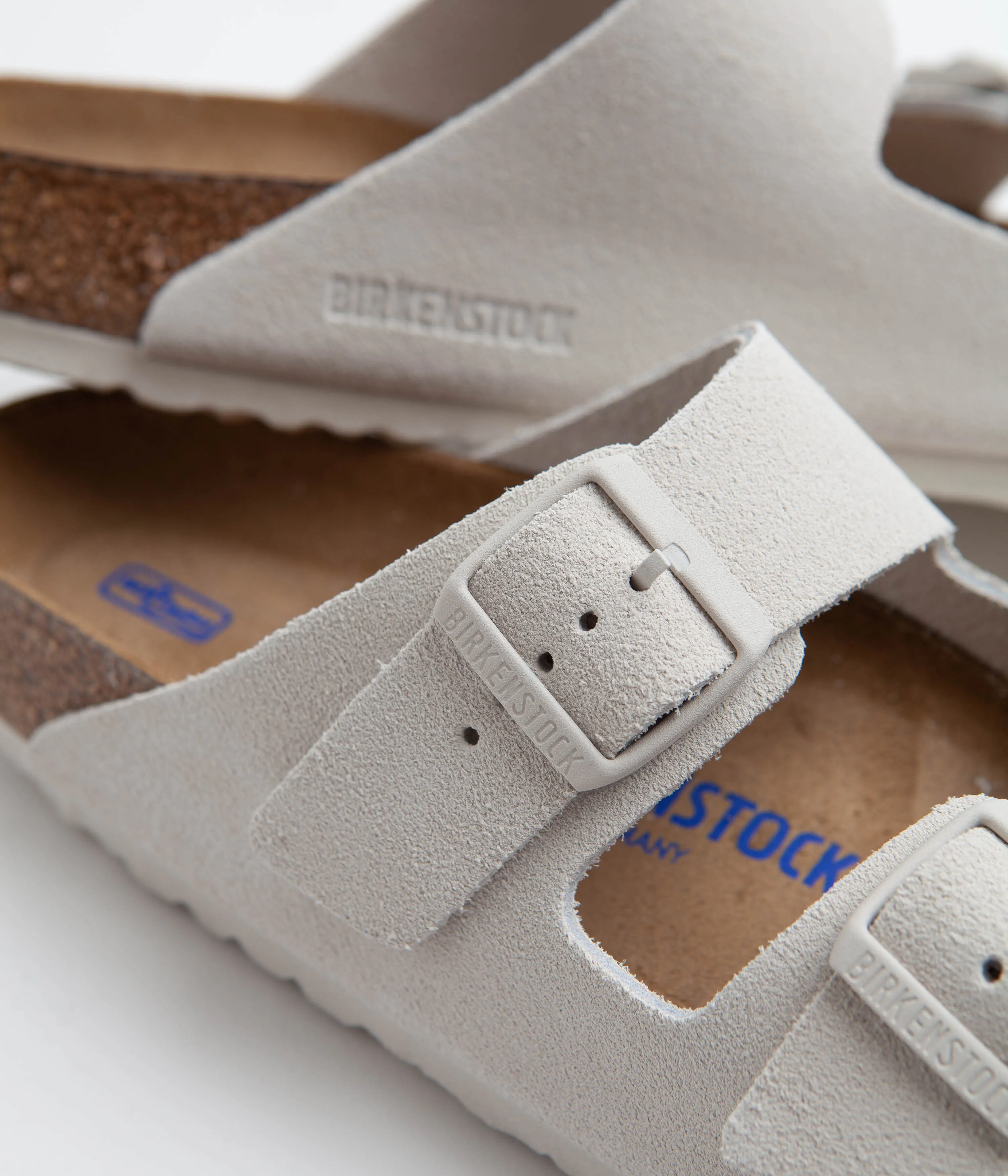 Birkenstock Arizona SFB Sandals - Antique White Birkenstock Shoes