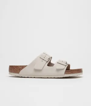 Birkenstock Arizona SFB Sandals - Antique White Birkenstock Shoes