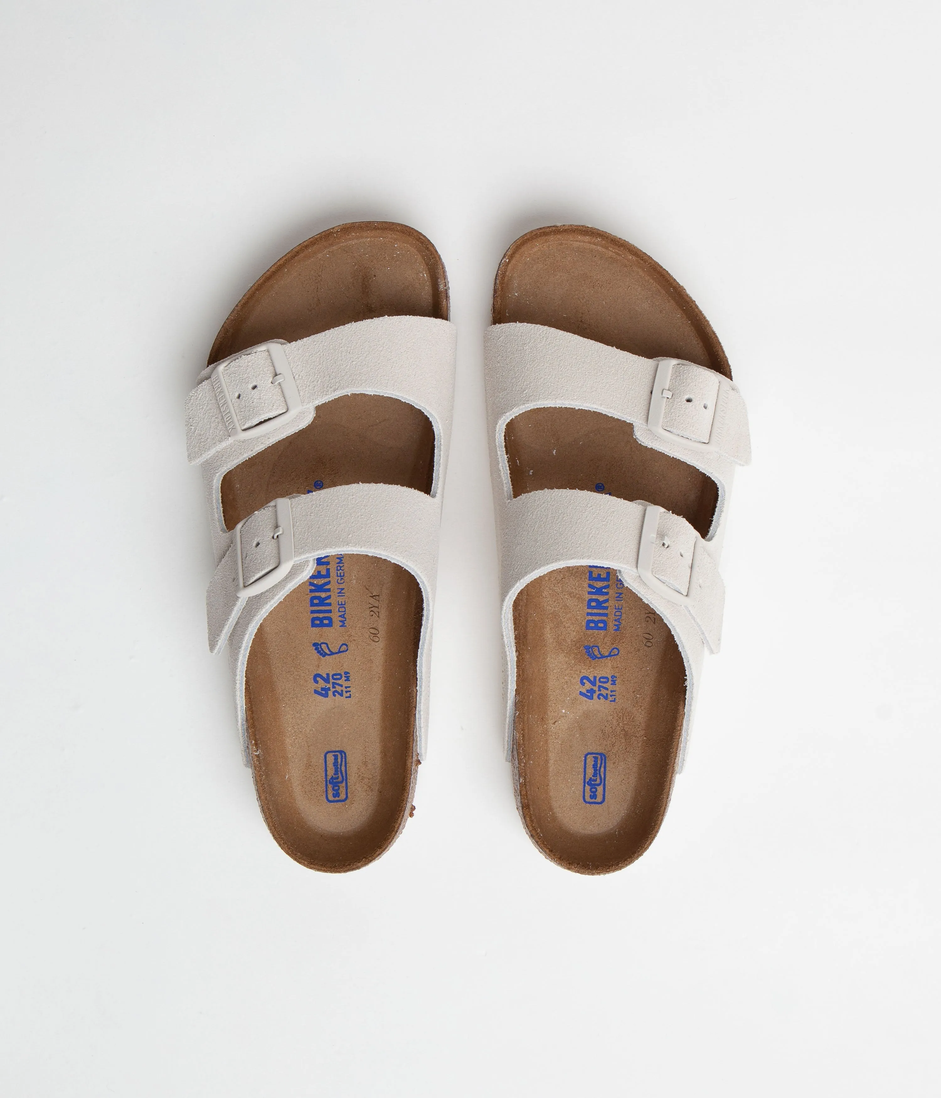 Birkenstock Arizona SFB Sandals - Antique White Birkenstock Shoes