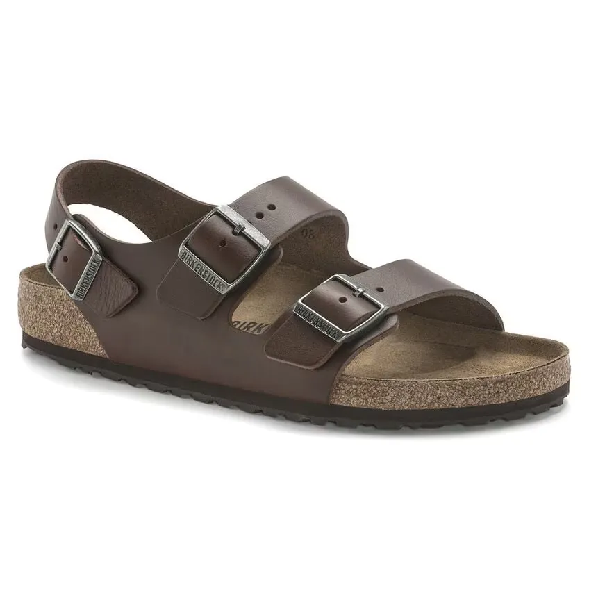 Birkenstock Milano 1024911 Sandal Men EU 45 Brown Leather Comfort Slip-On FZP484