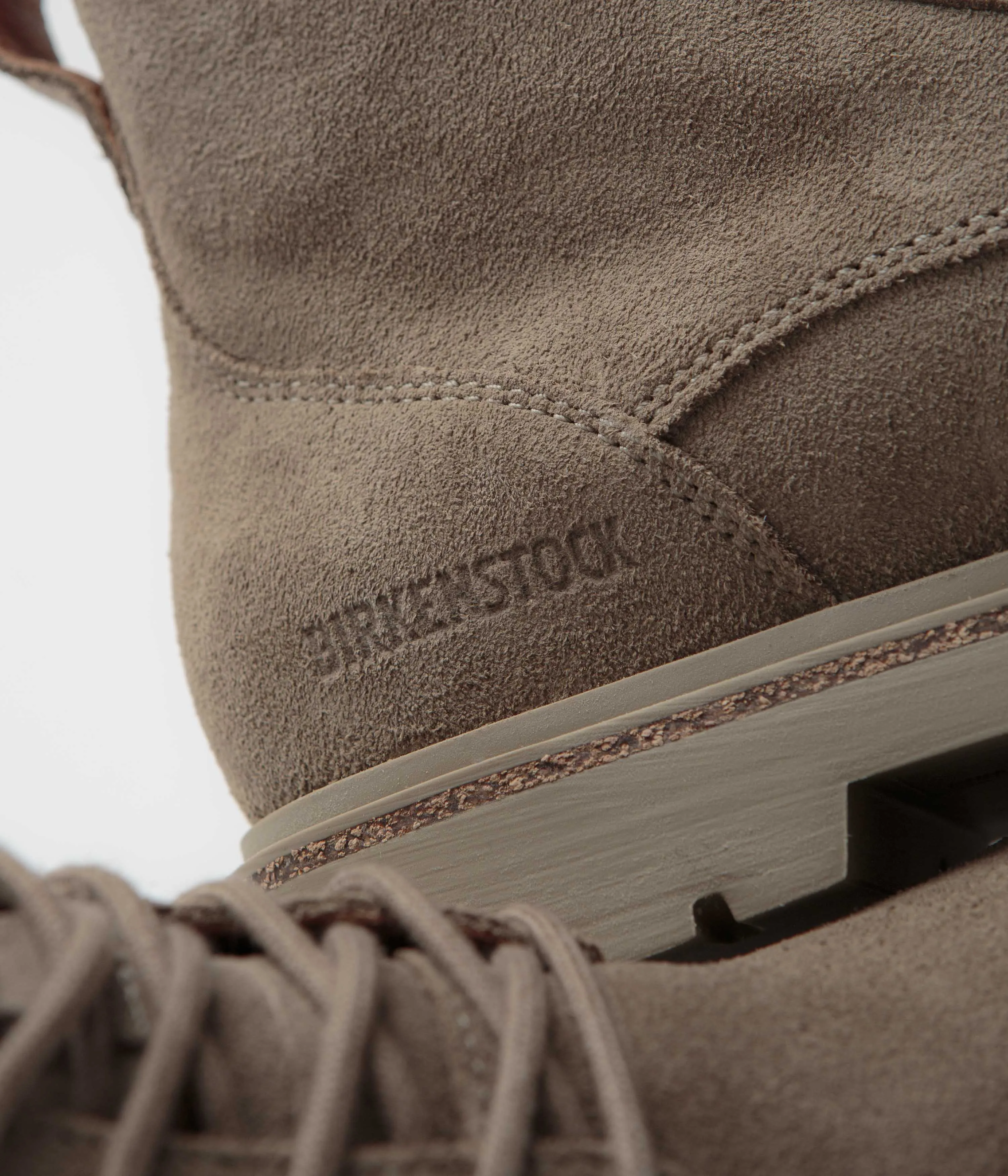 Birkenstock Womens Highwood Lace Mid Shoes - Taupe Birkenstock Shoes