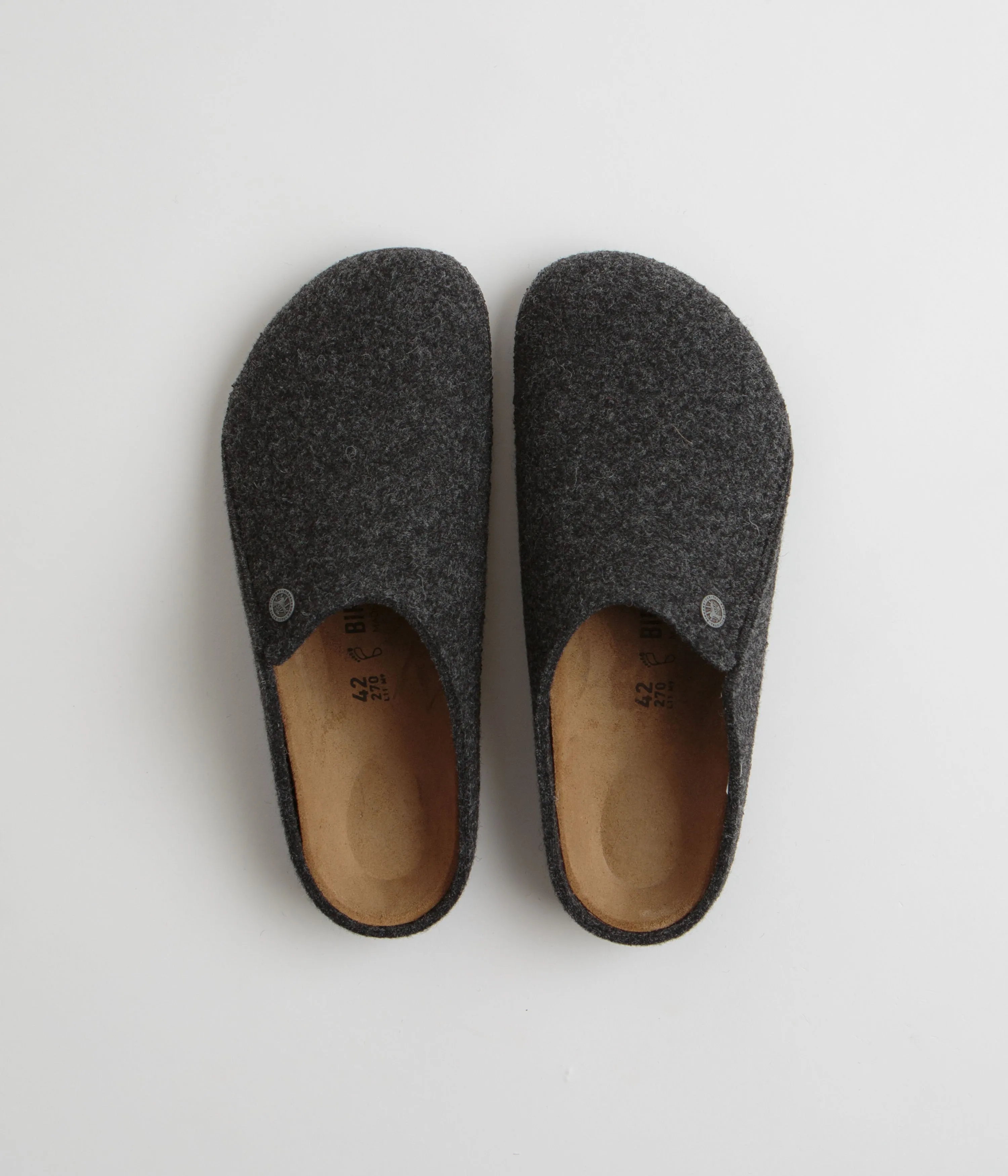 Birkenstock Zermatt Felt Slippers - Anthracite Birkenstock Shoes