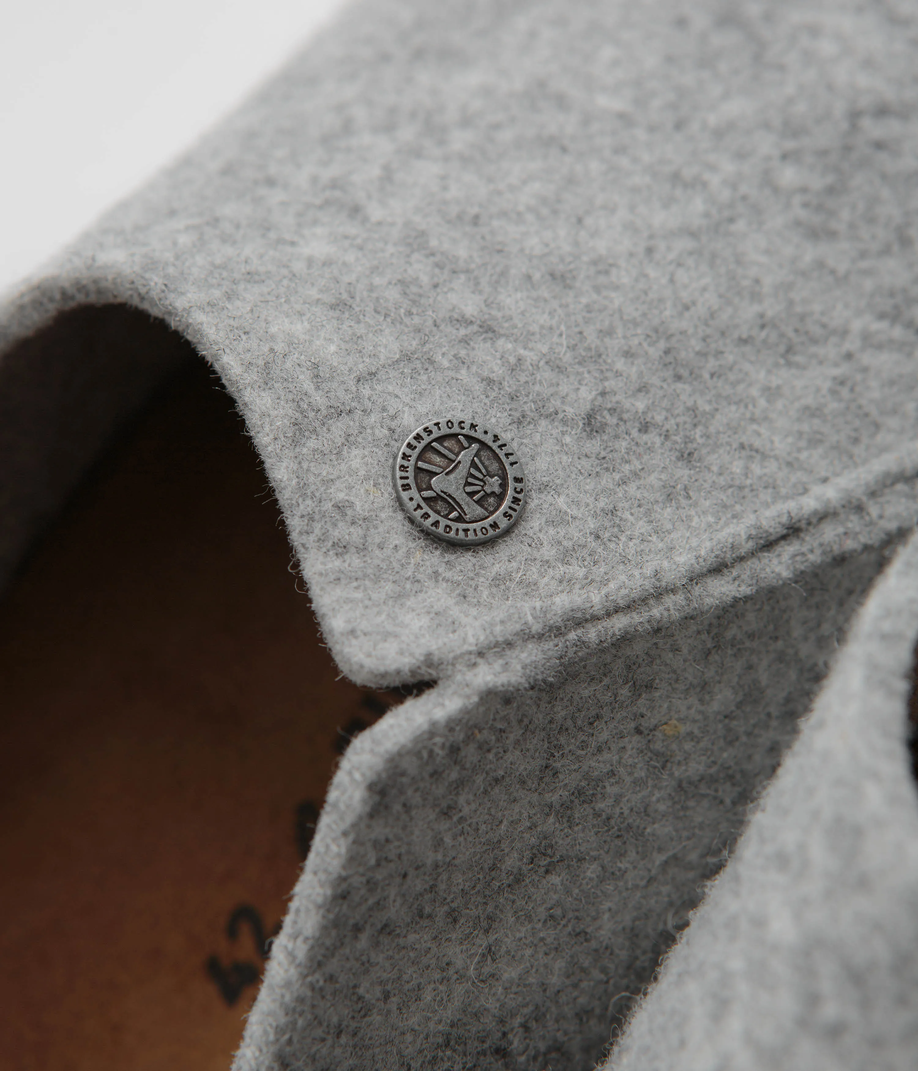 Birkenstock Zermatt Felt Slippers - Light Grey Birkenstock Shoes