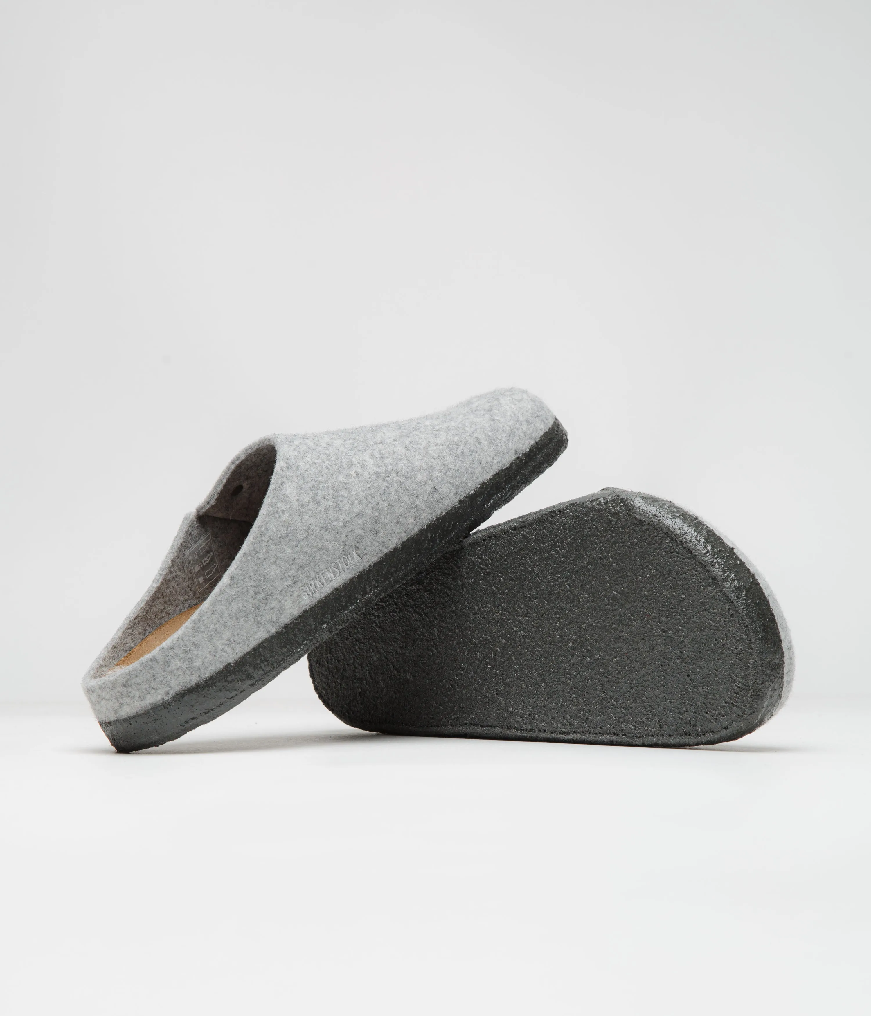 Birkenstock Zermatt Felt Slippers - Light Grey Birkenstock Shoes