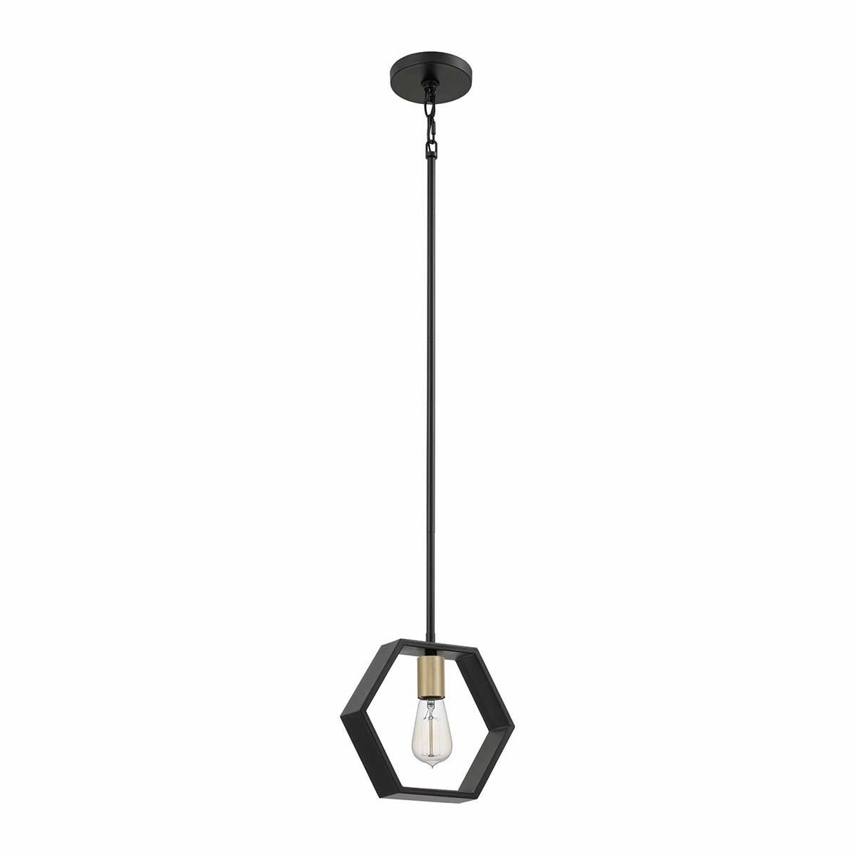 Bismarck Black 1 Light Mini Ceiling Pendant Light sleek LED ceiling lamp