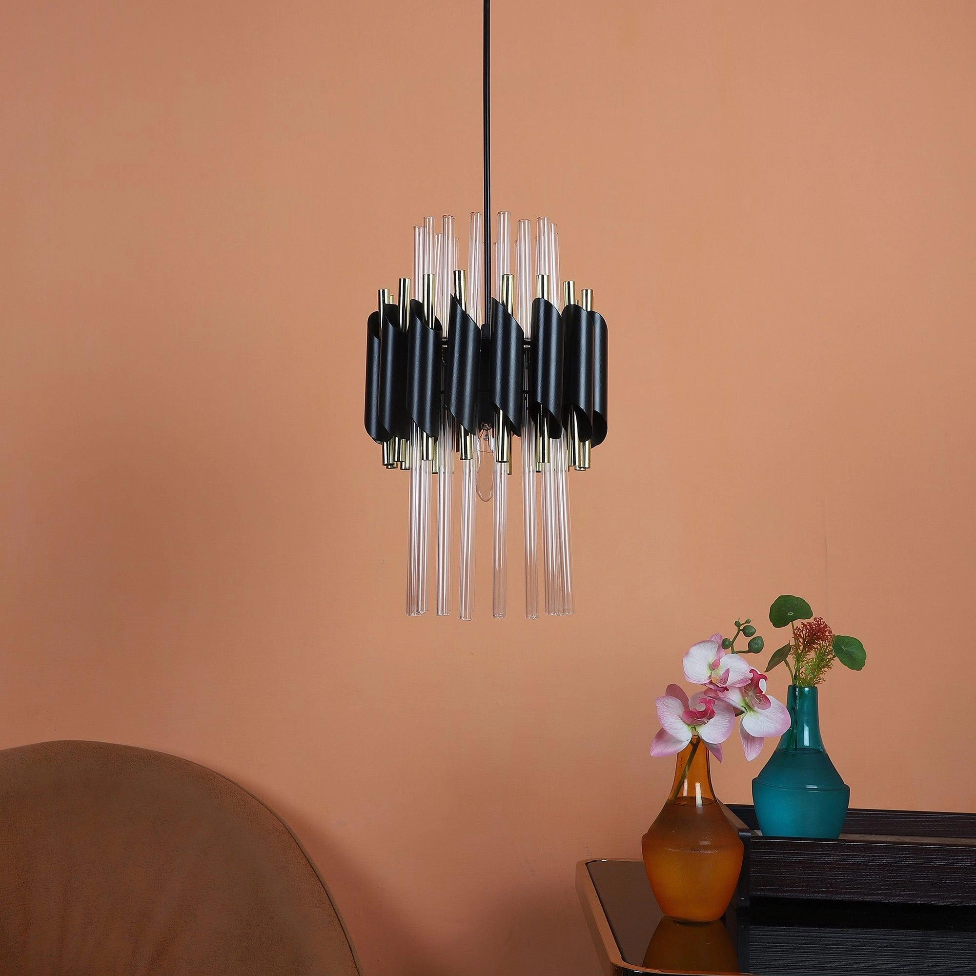 Black and Gold Metal Hanging Light