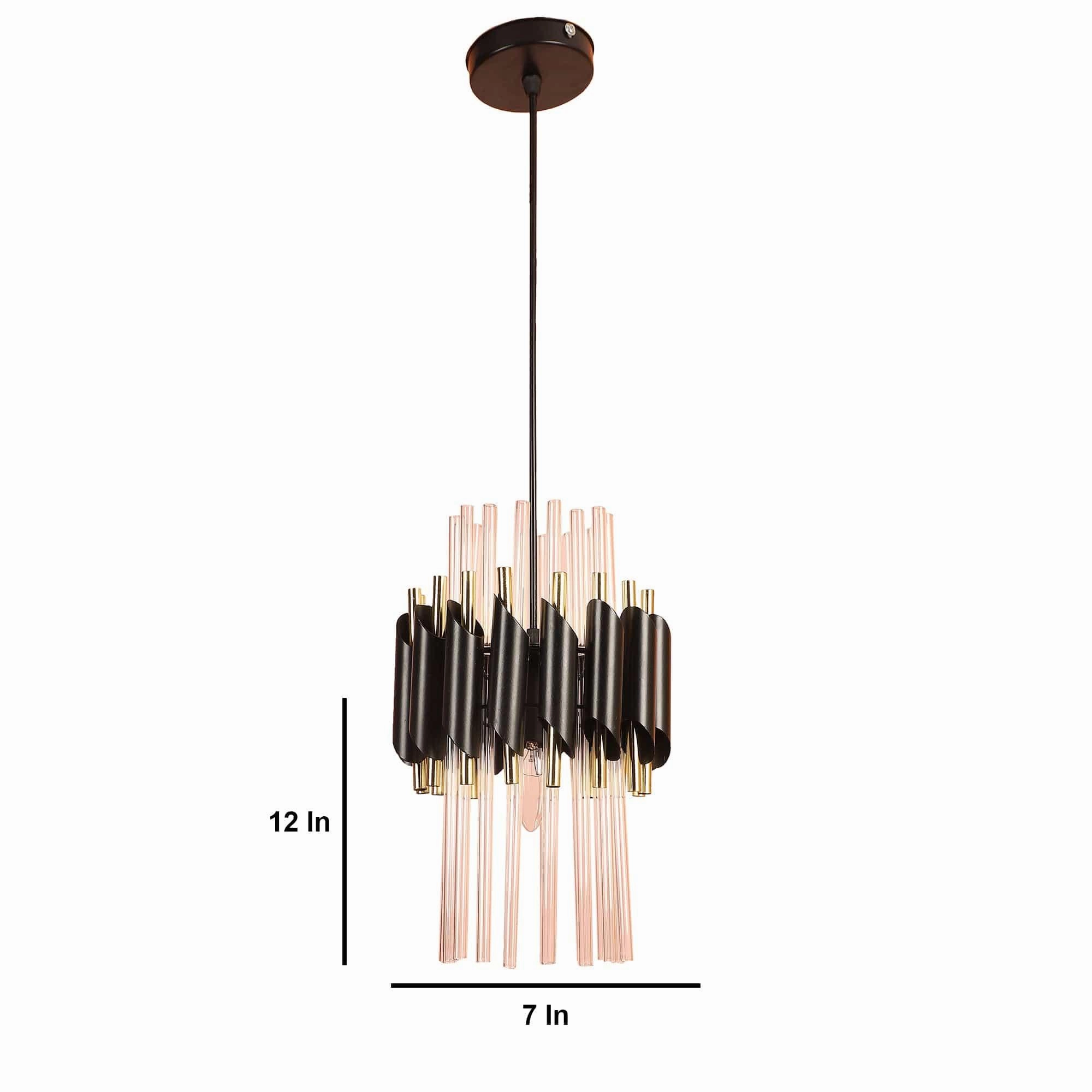 Black and Gold Metal Hanging Light