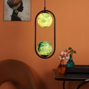 Black And  Green Modern Metal Hanging Light decorative ceiling fixture