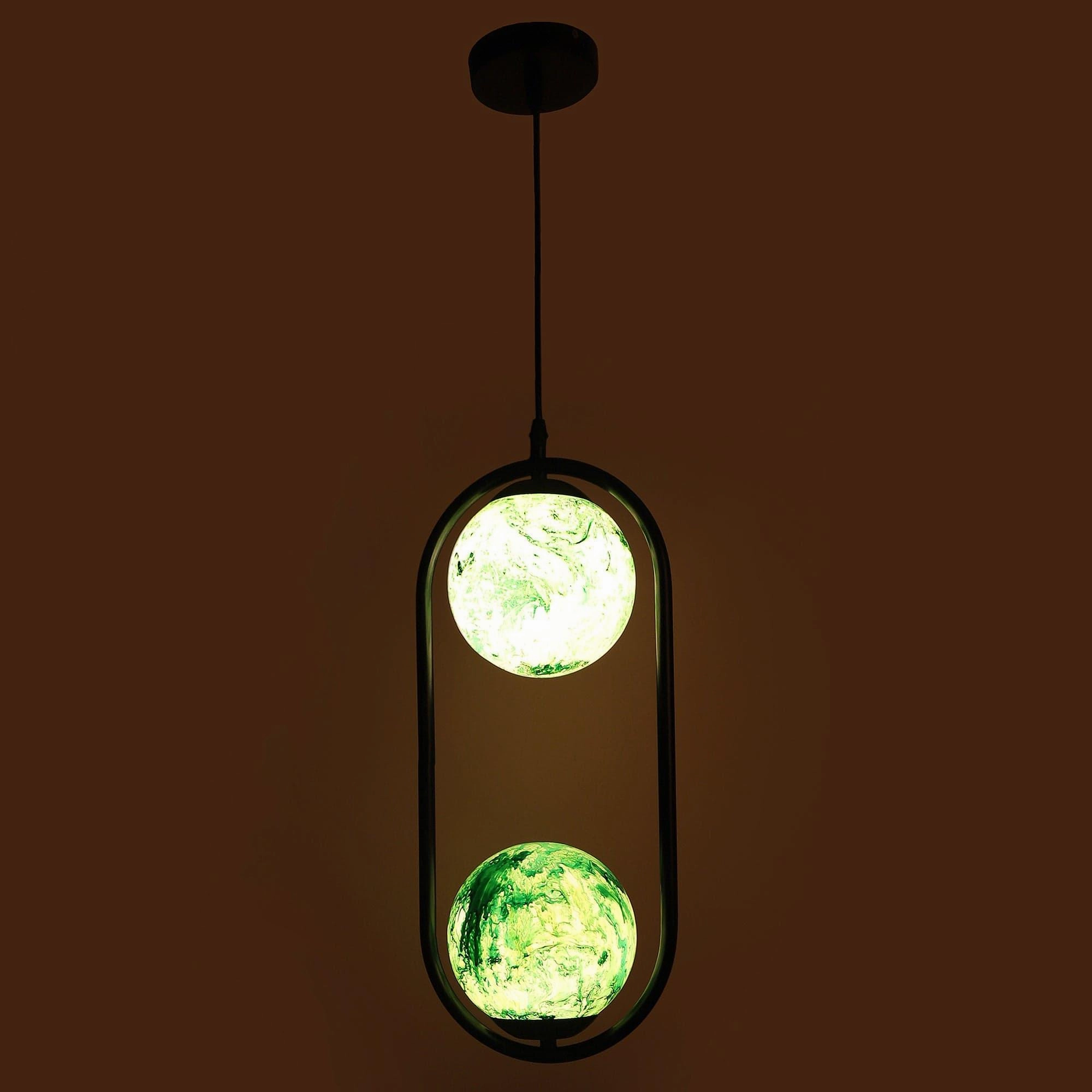 Black And  Green Modern Metal Hanging Light