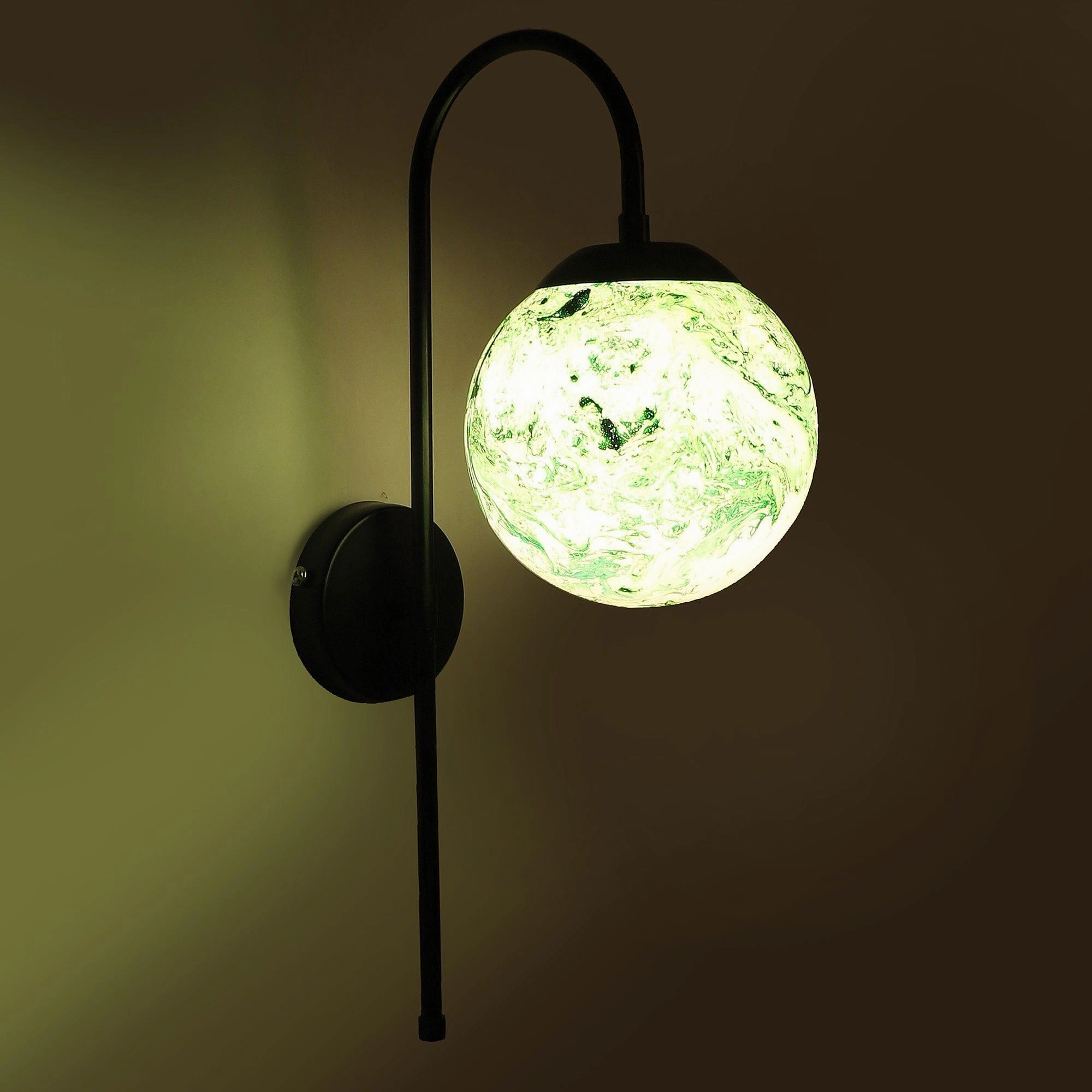 Black And Green Single Iron Wall Lights