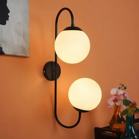 Black And White Iron 2 Wall Lights decorative ceiling fixture