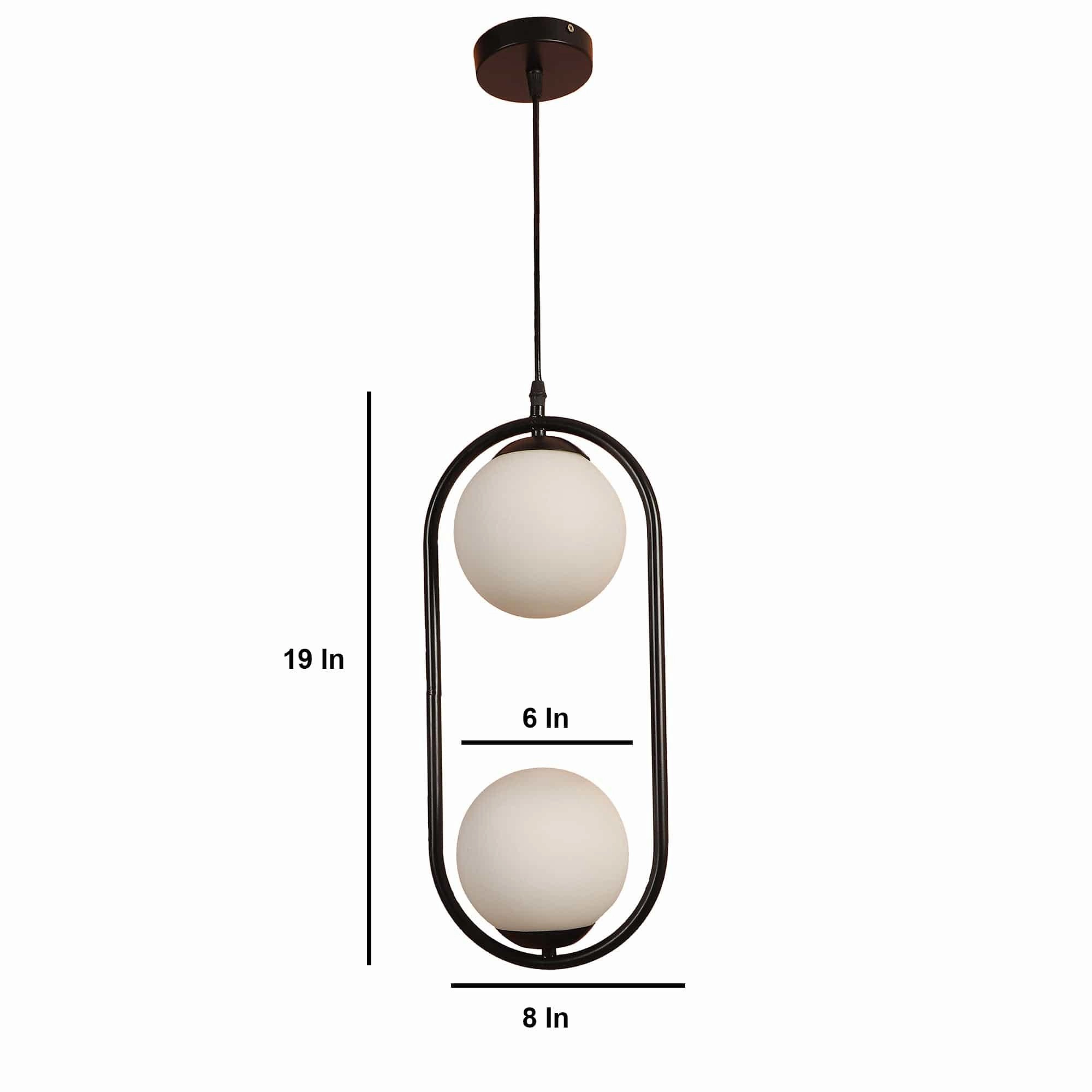 Black And White Modern Metal Hanging Light