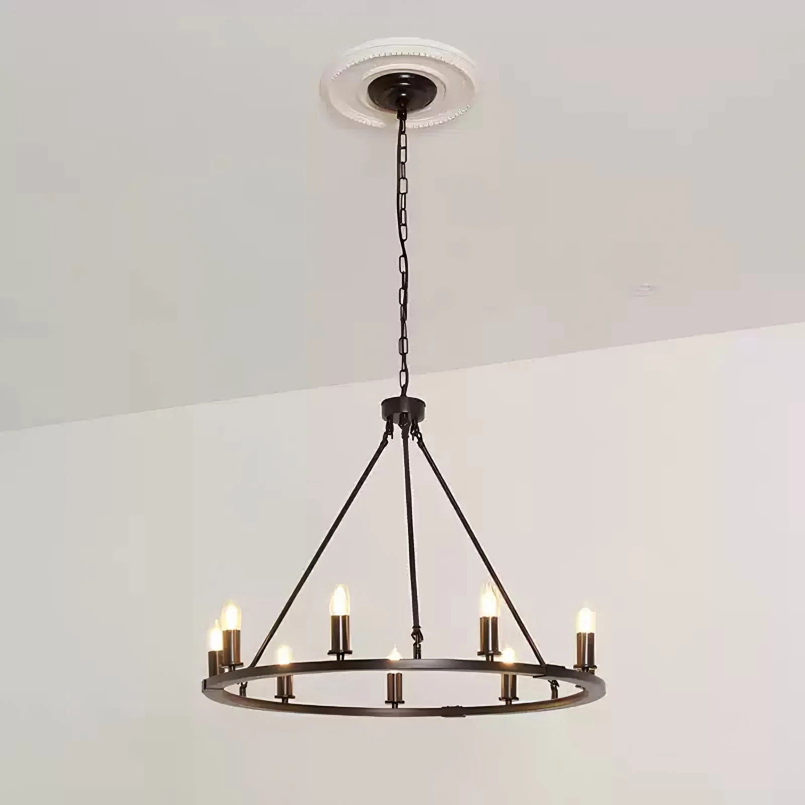 Black Candles Ring Chandelier