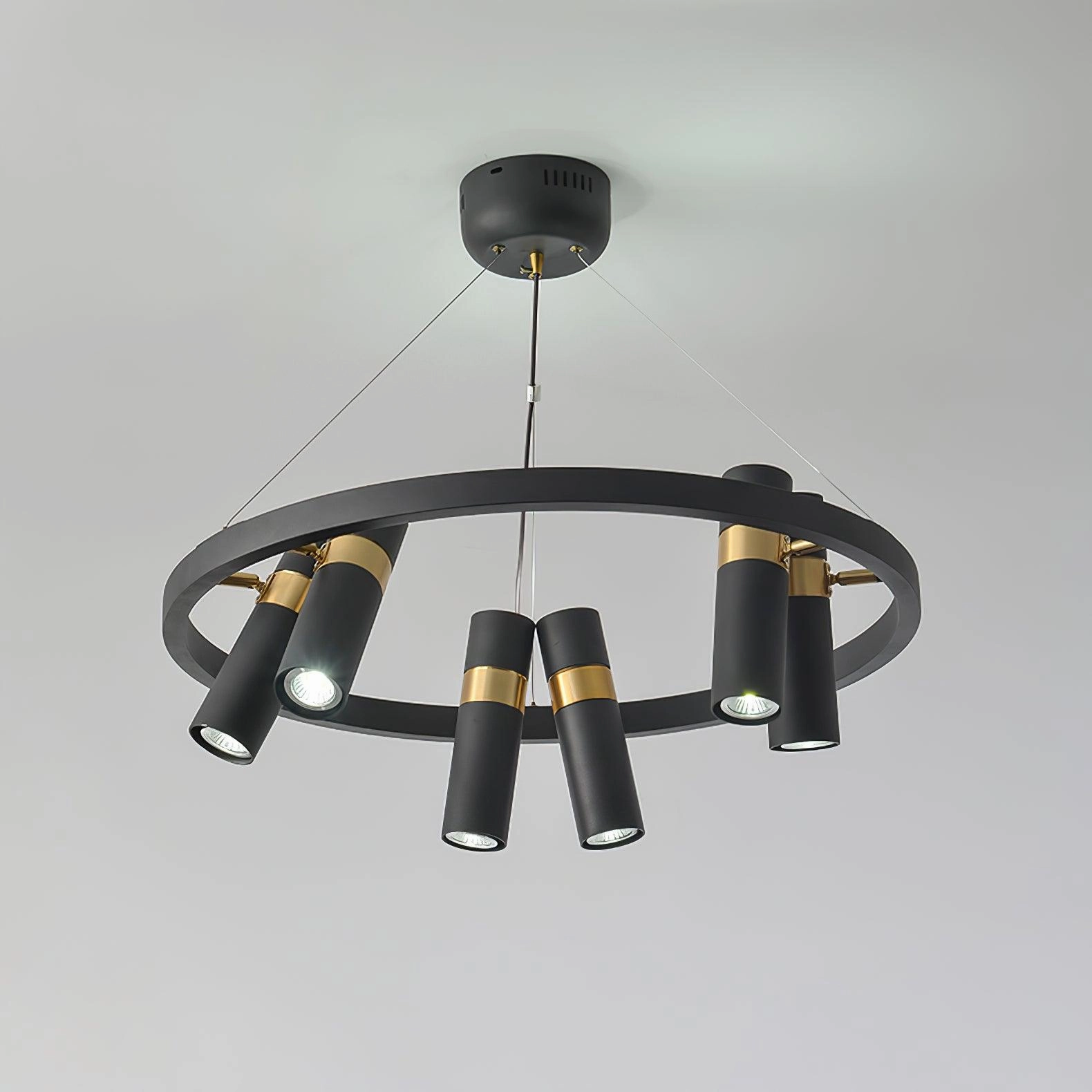 Black Mutil Pipe Chandelier