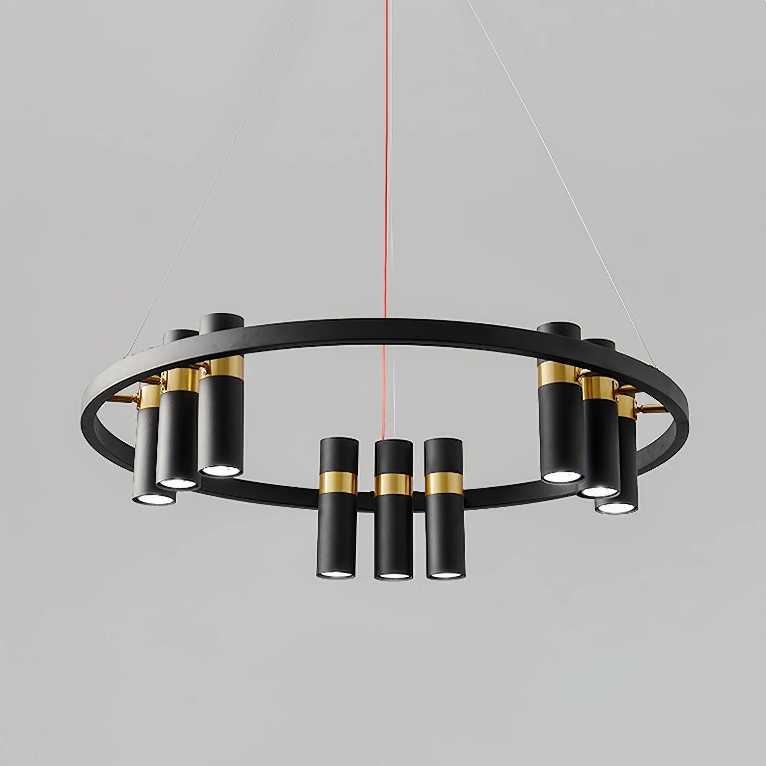 Black Mutil Pipe Chandelier