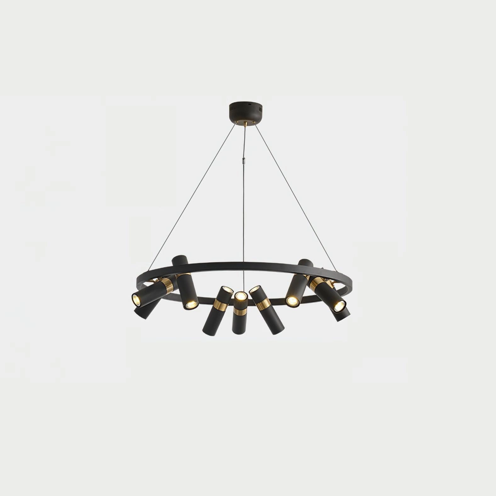 Black Mutil Pipe Chandelier