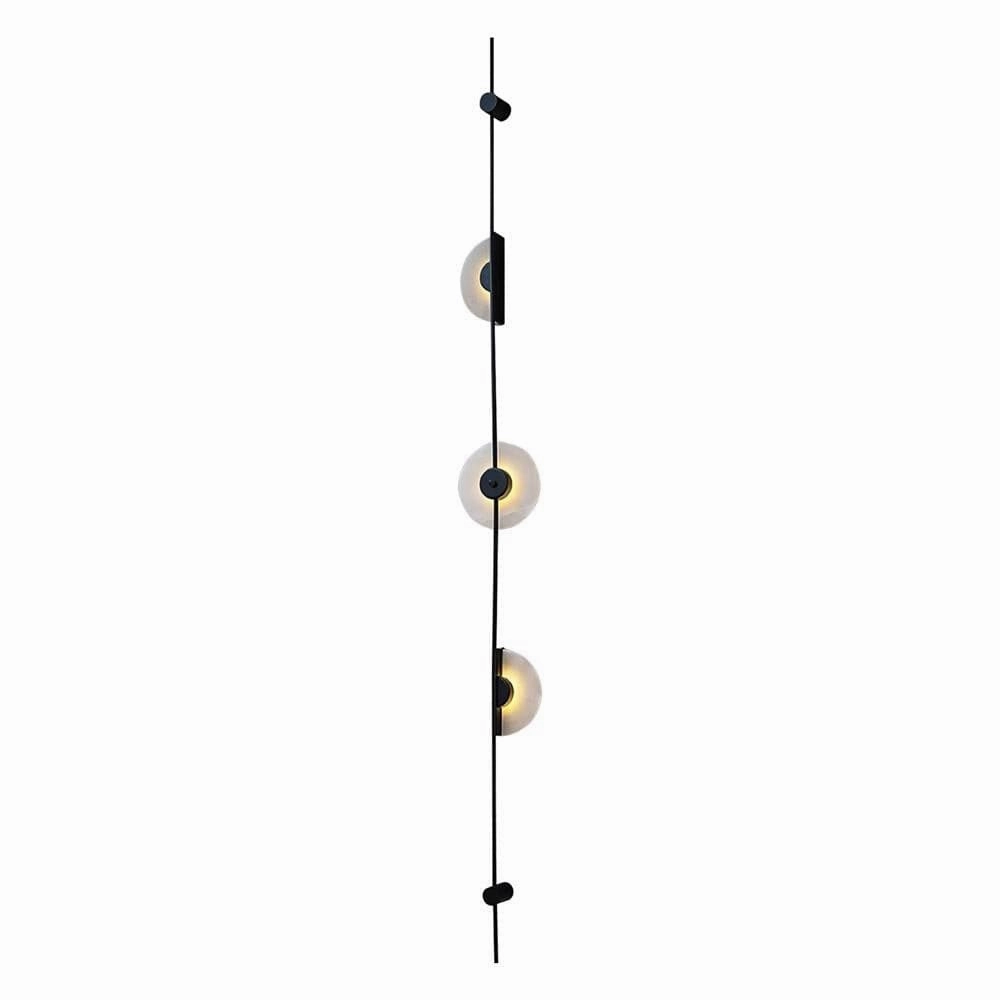 Black Slender Alabaster Wall Lamp