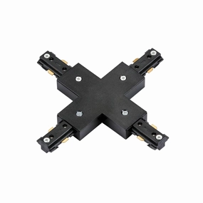 Black Track X Connector weatherproof garden light