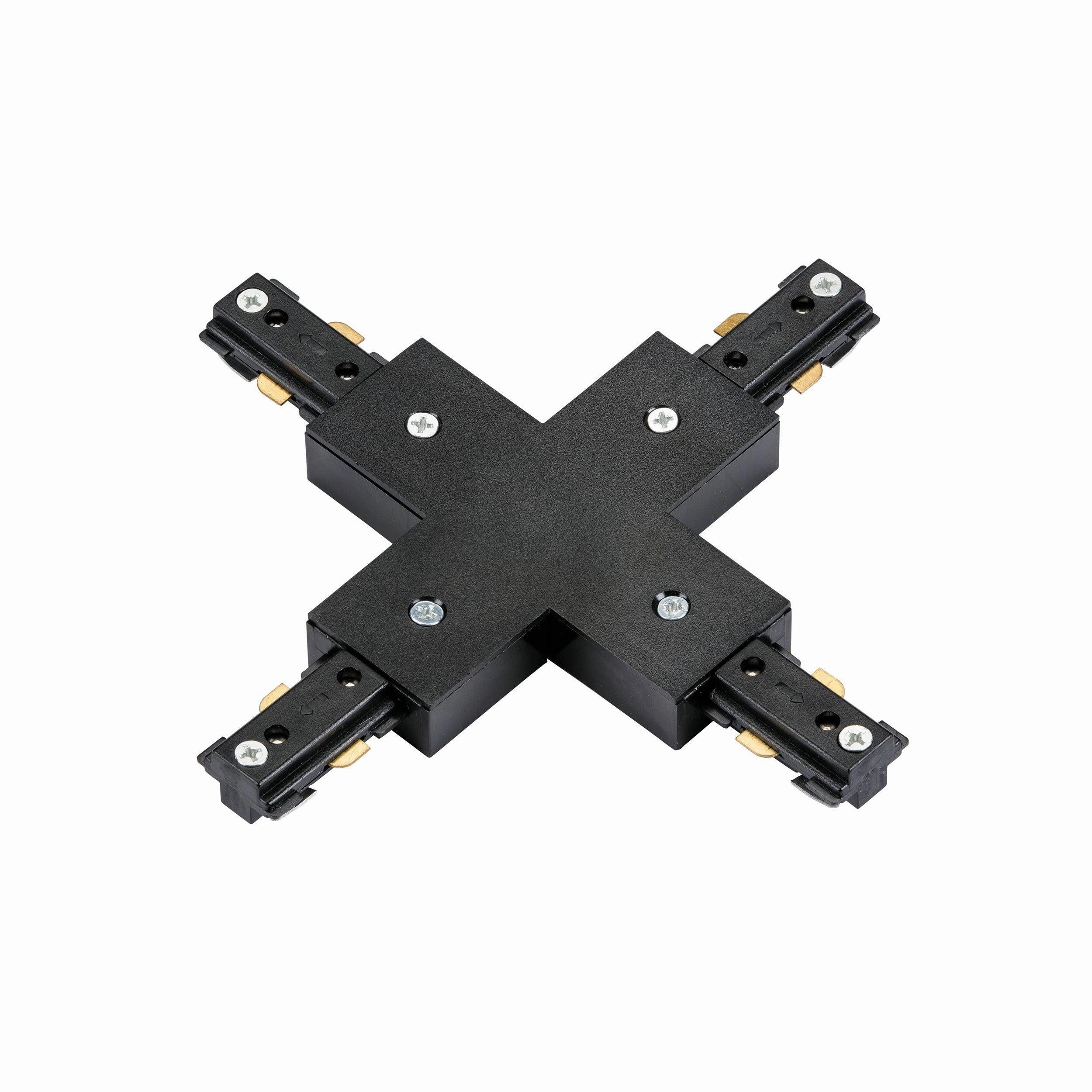 Black Track X Connector weatherproof garden light