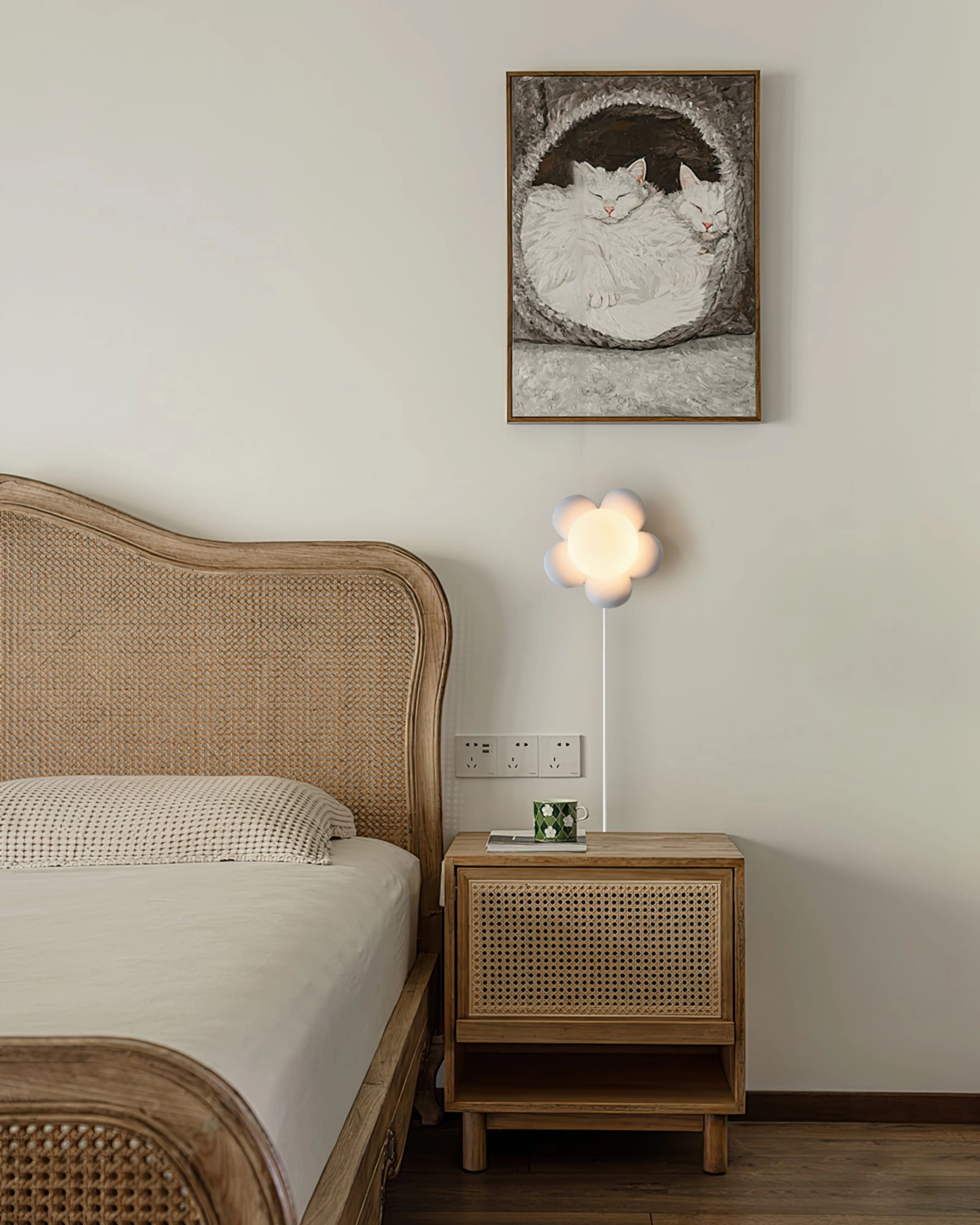 Bloom Flower Plug In Wall Lamp