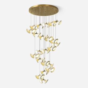 Blossom Double Horn Chandelier minimalist reading light