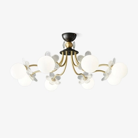 Blossom Flower Glass Chandelier minimalist reading light