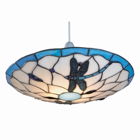 Blue Dragonfly  Easy Fit Tiffany Ceiling Lamp Shade (Copy) white ceiling lamp