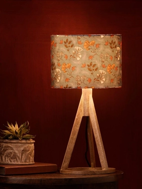 Blue Garden Trio Wooden Lamp decorative ceiling fixture