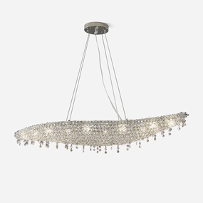 Boat Crystal Chandelier minimalist reading light