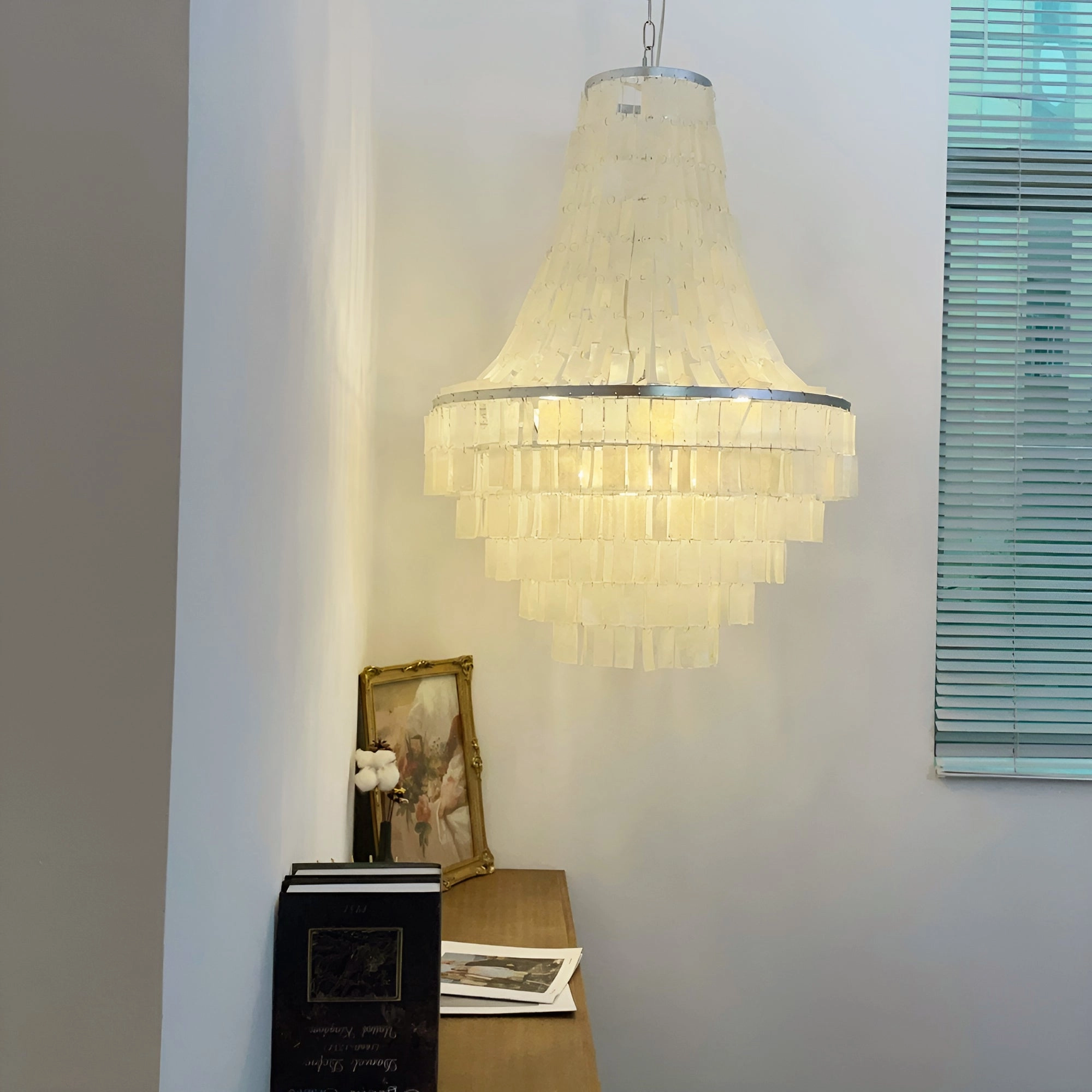 Boho Shell Tiered Chandelier